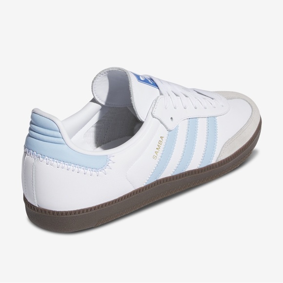 adidas Originals Samba Men's White and Blue Sneakers - Picture 5 of 7